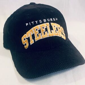 Vintage RUSSELL ATHLETIC The Game NFL PITTSBURGH STEELERS Corduroy SnapBack Hat